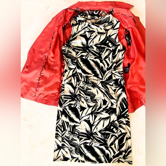 Liz Claiborne Palm Print Dress Sz. M - Picture 2 of 2